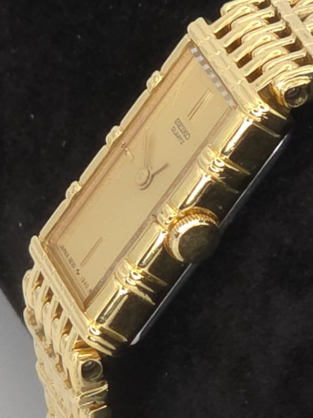 Vtg Ladies Seiko Dress Watch Bamboo Style 2E20-6109 New Battery - Picture 3 of 13